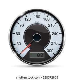 Speedometer. Vector illustration isolated on white background