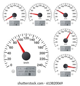 Speedometer. Vector illustration isolated on white background