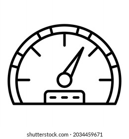 Speedometer-Vektorgrafik-Rahmensymbol einzeln auf weißem Hintergrund
