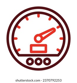Speedometer Vector Thick Line Two Color Icons For Personal And Commercial Use.

