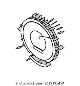 speedometer vehicle speed auto isometric icon vector. speedometer vehicle speed auto sign. isolated symbol illustration