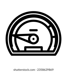 speedometer vehicle speed auto line icon vector. speedometer vehicle speed auto sign. isolated contour symbol black illustration