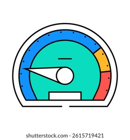 speedometer vehicle speed auto line icon vector. speedometer vehicle speed auto sign. isolated symbol illustration