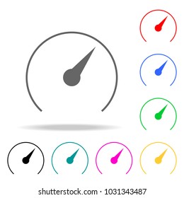 Speedometer web icon. Elements in multi colored icons for mobile concept and web apps. Icons for website design and development, app development on white background