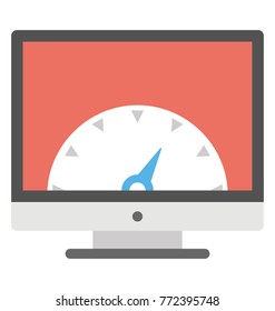 
Speedometer and web symbolising internet speed
