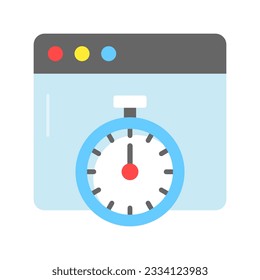 Geschwindigkeitsmesser mit Webseite, beeindruckendes Symbol für Website-Performance