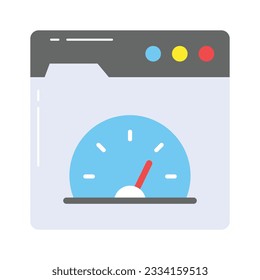 Velocímetro con página web, un icono increíble del rendimiento del sitio web