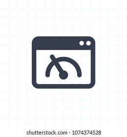 Speedometer In Window - Cutout Icons. A professional, pixel-aligned icon.