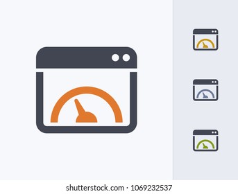 Speedometer In Window - Glyph Duo Icons. A professional, pixel-aligned icon.