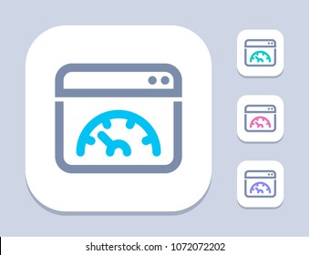 Speedometer In Window - Neon Duo Icons. A professional, pixel-aligned icon.