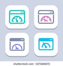Speedometer In Window - Neon and LED Icons. A professional, pixel-aligned icon.