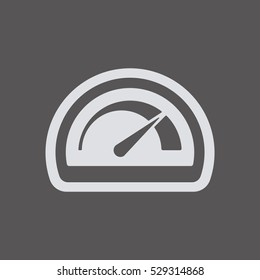 Speedometers   icon,  isolated. Flat  design.