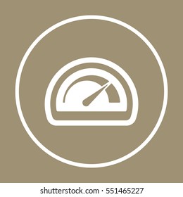 Speedometers   icon,  isolated. Flat  design.