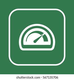 Speedometers   icon,  isolated. Flat  design.