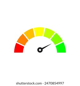 Speedometers icons, Tachometer icon isolated. Performance indicator sign. Car speed. Fast internet speed sign.