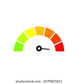 Tachometersymbole, Tachometersymbol isoliert. Leistungsindikatorzeichen. Fahrgeschwindigkeit. Schnelles Internet-Geschwindigkeitszeichen.