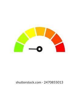 Tachometersymbole, Tachometersymbol isoliert. Leistungsindikatorzeichen. Fahrgeschwindigkeit. Schnelles Internet-Geschwindigkeitszeichen.