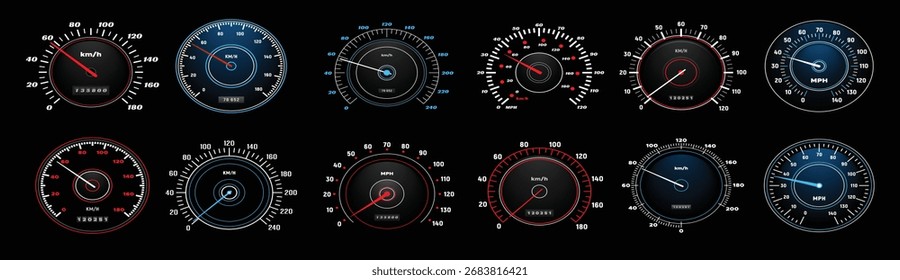 speedometers speed indicator dashboard dial scales auto.
