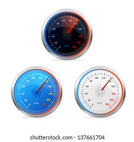 Speedometers, vector set