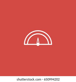 speedometr icon. sign design. red background