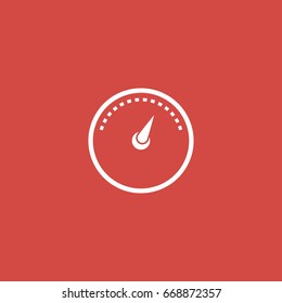 speedometr icon. sign design. red background