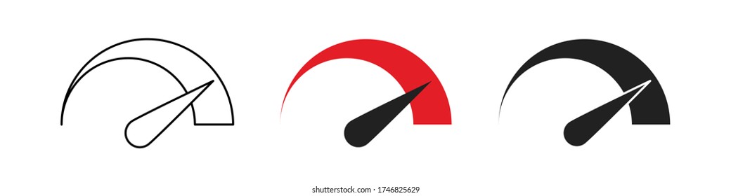 Speedometr logo icon set. Speed vector isolated concept illustration in flat style.