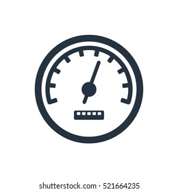 speedometr, odometer isolated icon on white background, auto service, repair, car detail 