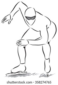 speed-skater 2 illustration