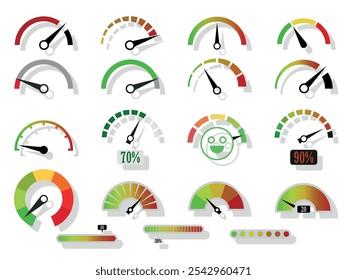 Modelo de medidor de velocidade. Ilustração vetorial colorida.