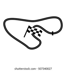Speedway icon. Simple illustration of speedway vector icon for web