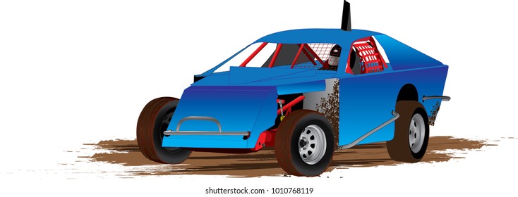 Speedway Racing Car Vector