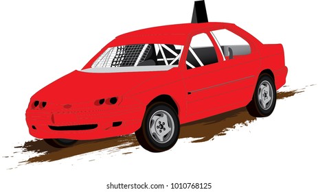 Speedway Racing Car Vector