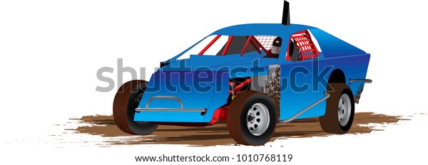 Speedway Racing Car Vector: vector de stock (libre de regalías ...