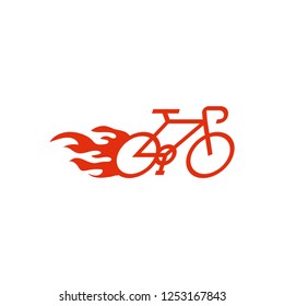 Speedy bike logo design template vector