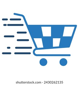 Speedy Checkout icon line vector illustration