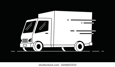 Speedy Delivery Truck Transporting Goods Across Distances With Fast Shipping Services