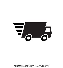 Speedy delivery truck, vector