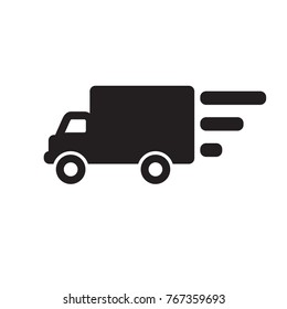 Speedy delivery wagon sign, icon, label
