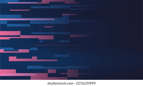 Líneas de iluminación con efecto de destello rápido, fondo azul oscuro con destello de velocidad azul y rosa