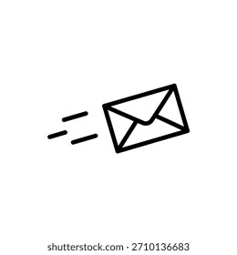 Speedy Mail Una ilustración de un sobre en movimiento que ilustra la Instrucción y la entrega confiable de mensajes