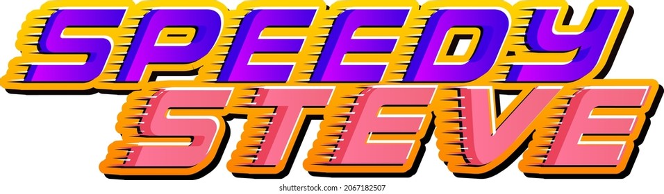 Speedy Steve Logo Textdesign-Illustration