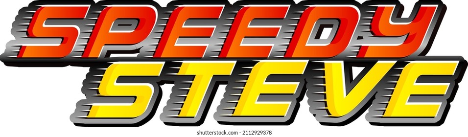 Speedy Steve logo text design illustration