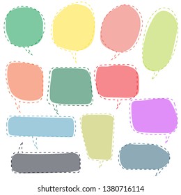 Speeh bubbles doodle set
