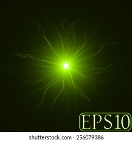 spell beam effect.(green colored,long lines version)
