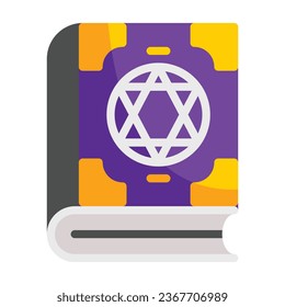 Spell book flat icon. Perfect for graphic design, mobile, UI, and web masterpieces