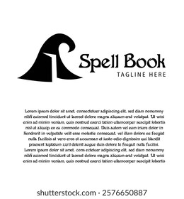 Spell Book Logo - a spooky,scary logo design idea for a book of spell,magic,witch,wizard,creepy and sorcery