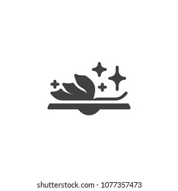 Spell Book vector icon. filled flat sign for mobile concept and web design. Magic book simple solid icon. Symbol, logo illustration. Pixel perfect vector graphics