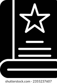 Spell Book Vector Icon Glyph Style