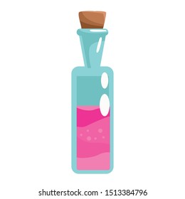 spell bottle halloween isolated icon vector illustration design