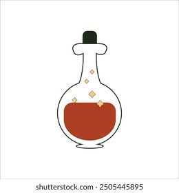 spell bottle. Potion. Vector illustration